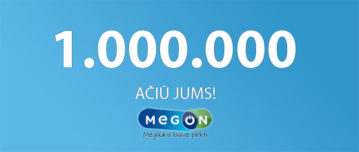 Megon.lt elektronine parduotuve - milijonas per pirmus metus