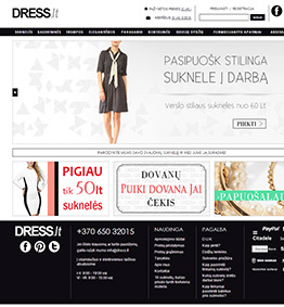 Internetinių parduotuvių kūrimas - dress.lt