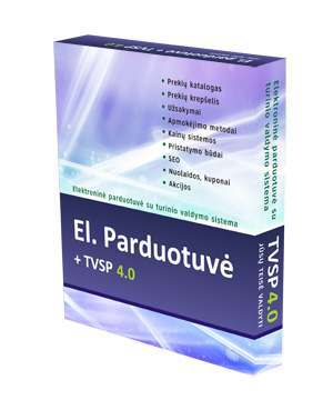 Elektroninė parduotuvė kartu su tvs